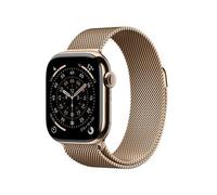 Apple Watch Series 11 GPS + Cellular 42mm Boitier en Titane Or avec Boucle Milanaise Or