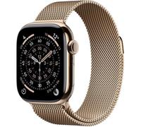 Apple Watch Series 11 GPS + Cellular - 42mm - Boîtier Gold Titanium - Bracelet Gold Milanese Loop