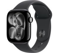 Apple Watch Series 11 GPS + Cellular - 42mm - Boîtier Jet Black Aluminium - Bracelet Black Sport Band - M/L