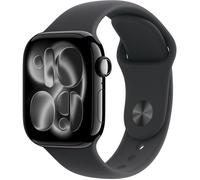Apple Watch Series 11 GPS + Cellular - 42mm - Boîtier Jet Black Aluminium - Bracelet Black Sport Band - S/M