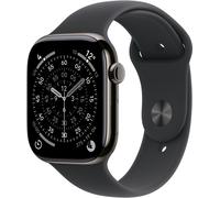 Apple Watch Series 11 GPS + Cellular - 42mm - Boîtier Slate Titanium - Bracelet Black Sport Band - M/L