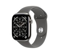 Apple Watch Series 11 [GPS + Cellular 46 mm] Montre connectée avec boîtier Naturel et Bracelet Sport Gris minéral. Score de Sommeil, Moniteur d’activité, Suivi de la santé, écran Toujours activé