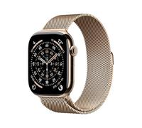 Apple Watch Series 11 [GPS + Cellular 46 mm] Montre connectée avec boîtier Or et Bracelet Milanais Or. Score de Sommeil, Moniteur d’activité, Suivi de la santé, écran Toujours activé