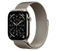 Apple Watch Series 11 (GPS + Cellular) - 46 mm - titanium naturel - Montre connectée avec bracelet milanaise - maille en acier inox - naturel - taille du bracelet : M/L - 64 Go - LTE, Wi-Fi 4...
