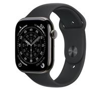 Apple Watch Series 11 GPS + Cellular 46mm Boitier ardoise titane avec bracelet sport noir M/L