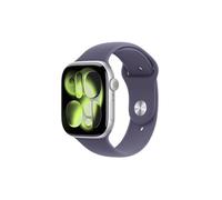 Apple Watch Series 11 GPS + Cellular 46mm Boitier en Aluminium Argent avec Bracelet Sport Brume Violette - M/L