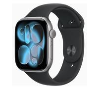 Apple Watch Series 11 GPS + Cellular 46mm Boitier en Aluminium Gris Sidéral avec Bracelet Sport Noir S/M