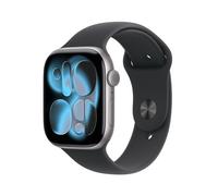 Apple Watch Series 11 GPS + Cellular 46mm Boitier en Aluminium Gris Sidéral avec Bracelet Sport Noir S/M