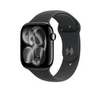Apple Watch Series 11 GPS + Cellular 46mm Boitier en Aluminium Noir de Jais avec Black Sport Band - S/M