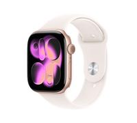 Apple Watch Series 11 GPS + Cellular 46mm Boitier en Aluminium Or Rose avec Bracelet Sport Rose Tendre M/L