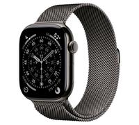 Apple Watch Series 11 GPS + Cellular 46mm Boitier en Titane Ardoise avec Bracelet Milanais Noir M/L