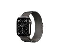 Apple Watch Series 11 GPS + Cellular 46mm Boitier en Titane Ardoise avec Bracelet Milanais Noir - M/L