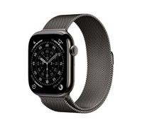 Apple Watch Series 11 GPS + Cellular 46mm Boitier en Titane Ardoise avec Bracelet Milanais Noir M/L