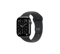 Apple Watch Series 11 GPS + Cellular 46mm Boitier en Titane Ardoise avec Bracelet Sport Noir - M/L