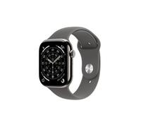 Apple Watch Series 11 GPS + Cellular 46mm Boitier en Titane Naturel avec Bracelet Sport Gris Minéral - S/M
