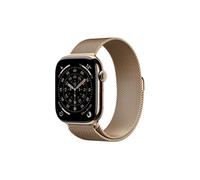Apple Watch Series 11 GPS + Cellular 46mm Boitier en Titane Or avec Boucle Milanaise Or - S/M