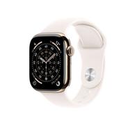 Apple Watch Series 11 GPS + Cellular 46mm Boitier en Titane Or avec Bracelet Sport Rose Tendre S/M