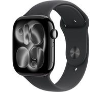 Apple Watch Series 11 GPS + Cellular 46mm Boitier en Aluminium Noir de Jais avec Black Sport Band - M/L