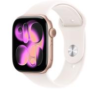Apple Watch Series 11 GPS + Cellular - 46mm - Boîtier Rose Gold Aluminium - Bracelet Light Blush Sport Band - M/L