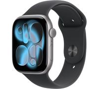 Apple Watch Series 11 GPS + Cellular - 46mm - Boîtier Space Grey Aluminium - Bracelet Black Sport Band - S/M