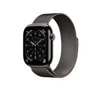Apple Watch Series 11 GPS + Cellular - 46mm - Boîtier Slate Titanium - Bracelet Slate Milanese Loop - S/M