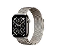 Apple Watch Series 11 GPS + Cellular, Boîtier en Titane Naturel 42 mm, Bracelet Milanais Naturel