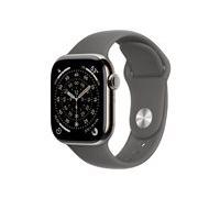 Apple Watch Series 11 GPS + Cellular 42 mm boîtier en titane bracelet de sport gris pierre M/L