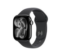 Apple Watch Series 11 GPS 42mm Boitier en Aluminium Noir de Jais avec Bracelet Sport Noir S/M