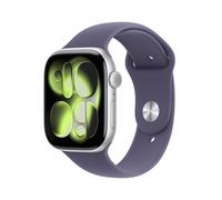 Apple Watch Series 11 (GPS) - aluminium argenté - montre intelligente avec bande sport - brouillard violet - 64 Go