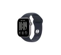 Apple Watch Series 12 GPS 42 mm Boîtier en aluminium Gris sidéral avec Bracelet Sport Bleu marine - S/M