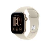 Apple Watch Series 12 GPS 42 mm Boîtier en aluminium Or clair avec Bracelet Sport Sable - M/L