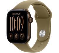 APPLE Watch Series 12 GPS + Cellular - 42mm - Boîtier Dark Bronze Aluminium - Bracelet Olive Sport Band - M/L