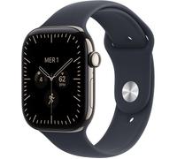 APPLE Watch Series 12 GPS + Cellular - 46mm - Boîtier Natural Titanium - Bracelet Navy Blue Sport Band - M/L