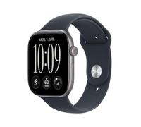 Apple Watch Series 12 GPS + Cellular,Boîtier Aluminium Gris sidéral de 46mm | Bracelet Sport bleu marine - M/L. Santé + Fitness + Suivi du sommeil, Fréquence cardiaque, Sécurité