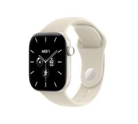 Apple Watch Serie 12 (GPS + Cellular) Boitier de 42 mm en Céramique Blanc perle avec bracelet sport Sable - M/L