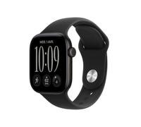 Apple Watch Series 12 GPS + Cellular, Boîtier en Aluminium Noir de 42 mm | Bracelet Sport noir - S/M. Santé + Fitness + Suivi du sommeil, Fréquence cardiaque, Sécurité