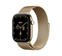 Apple Watch Series 12 GPS + Cellular, Boîtier en Titane Or Brillant de 46mm | Bracelet Milanais or brillant - S/M. Santé + Fitness + Suivi du sommeil, Fréquence cardiaque, Sécurité
