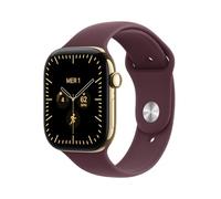 Apple Watch Series 12 GPS + Cellular, Boîtier en Titane Or Brillant de 46mm | Bracelet Sport bourgogne - M/L. Santé + Fitness + Suivi du sommeil, Fréquence cardiaque, Sécurité