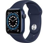 Apple Watch Series 6 (GPS) - Boitier 40 mm aluminium bleu avec bracelet sport bleu marine