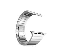 Apple Watch Series 8 41mm Band Metal Side Snap Fastener Split Design KRD 35 Silver Silver