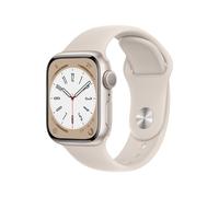 Apple Watch Series 8 (GPS) - 41 mm - aluminium droit - Montre connectée avec bracelet sport - fluoroélastomère - droit - taille du bracelet : Normal - 32 Go - Wi-Fi, Bluetooth - 32 g | Reconditionné