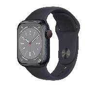 Apple Watch Series 8 GPS 41mm Aluminium Case avec bracelet en silicone - Minuit / Noir silicone / Excellent état