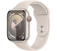 Apple Watch Series 9 GPS + Cellulaire - 45 mm - Boîtier aluminium Starlight - Bracelet Sport Starlight - M/L