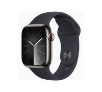 Apple Watch Series 9 GPS + Cellular - Boîtier Acier Inoxydable 41 mm Graphite Minuit - Bracelet S/M