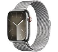 Apple Watch Series 9 GPS + Cellular - Boîtier Acier Inoxydable 45 mm Argent - Bracelet Boucle