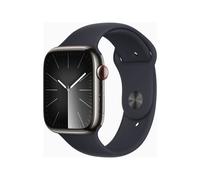 Apple Watch Series 9 Gps + Cellular - Boîtier Acier Inoxydable 45 Mm Graphite Minuit - Bracelet M/L
