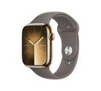 Apple Watch Series 9 Gps + Cellular - Boîtier Acier Inoxydable 45 Mm Or Argile - Bracelet M/L