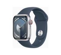 Apple Watch Series 9 Gps + Cellular - Boîtier Aluminium 41 Mm Argent Bleu Orage - Bracelet M/L