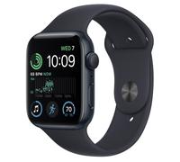 Apple Watch Series SE 2 (2022) GPS 44 mm - Aluminium Minuit - Bracelet sport Noir - Reconditionné
