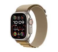 Apple Watch Ultra 2 (49 mm GPS + Cellular) Montre de Sport connectée avec Boîtier en Titane Naturel et Boucle Alpine Sahara (Small). Suivi de l’activité, GPS Haute précision, Neutre en Carbone